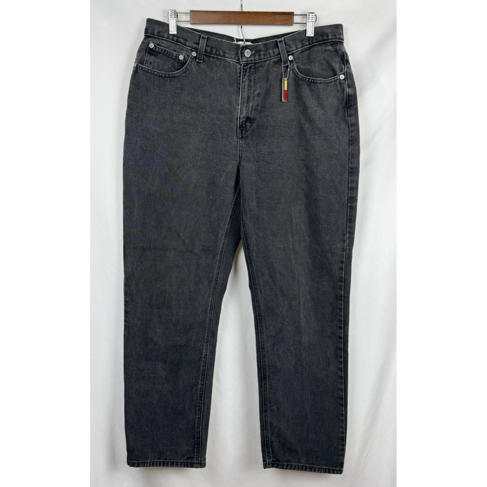 Tommy Hilfiger Vintage 90s Black Jeans Baggy Streetwear High Rise 34x29.5 Unisex